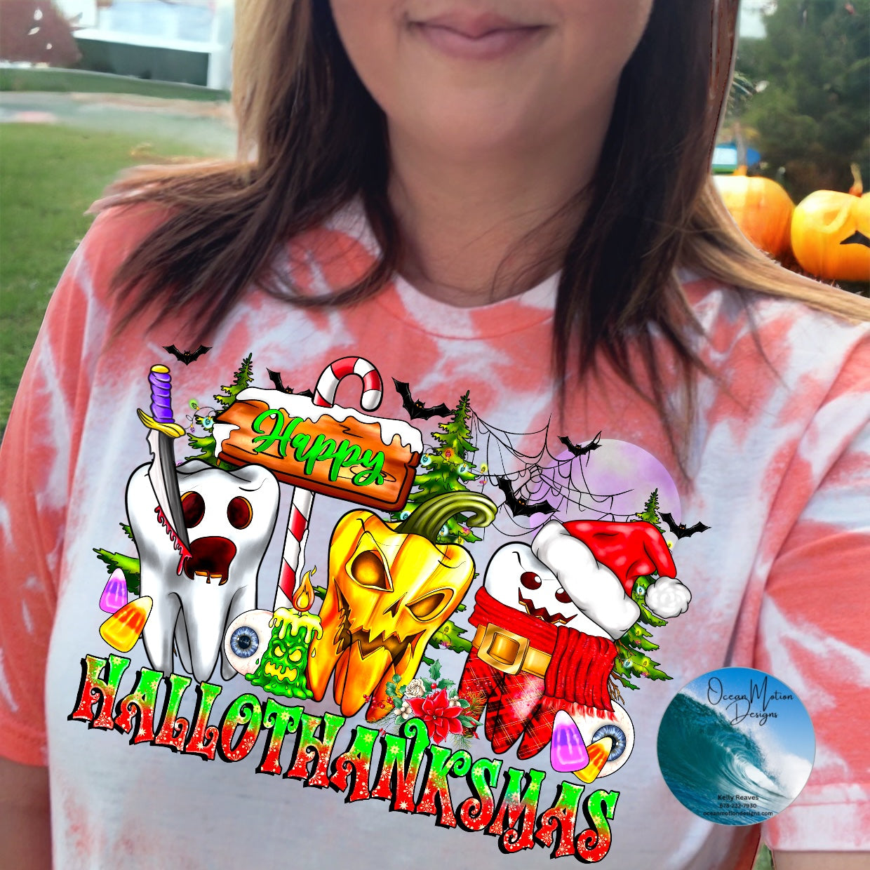 Happy Hallothanksmas Cute (Orange)