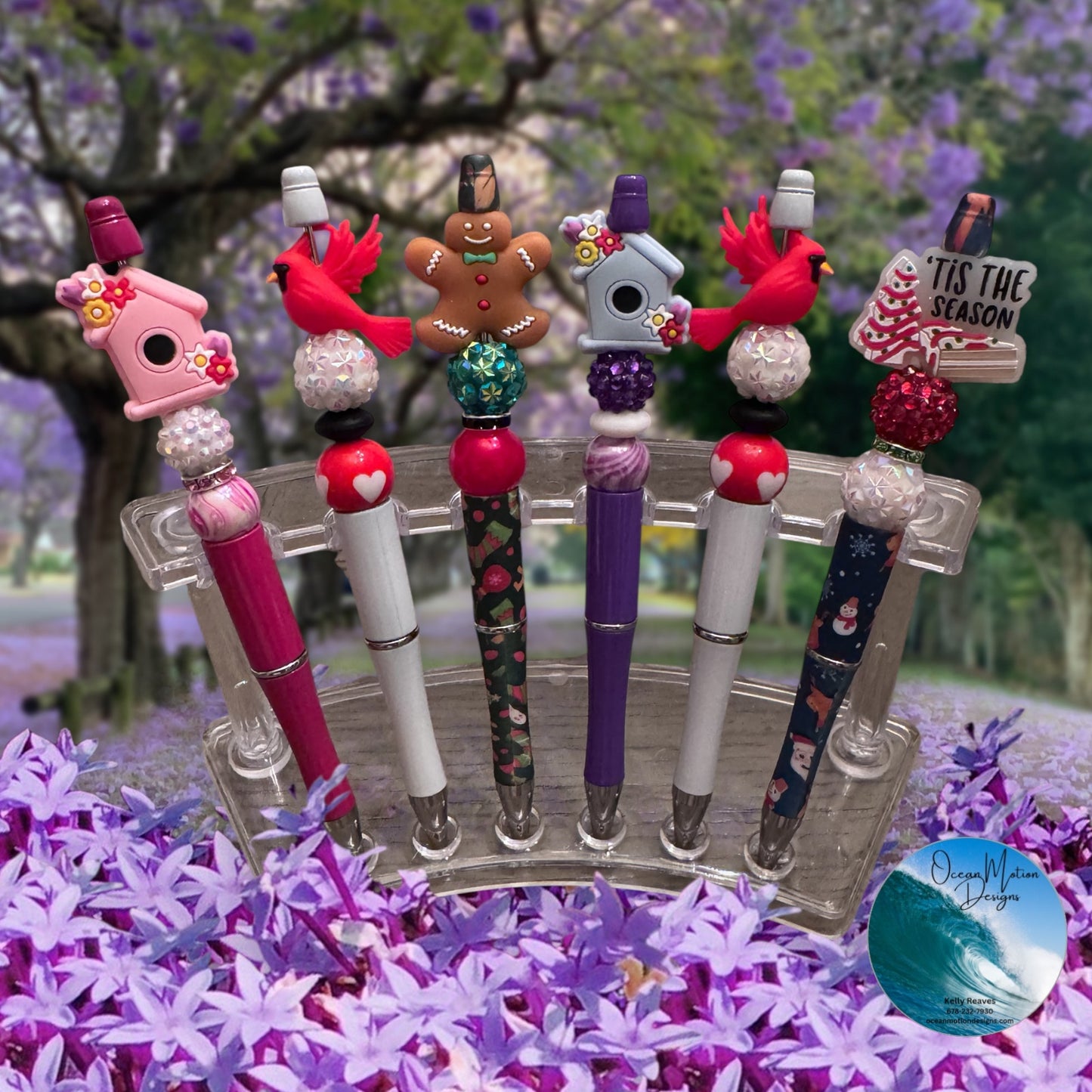 Bird/Bird House Beaded Ink Pens