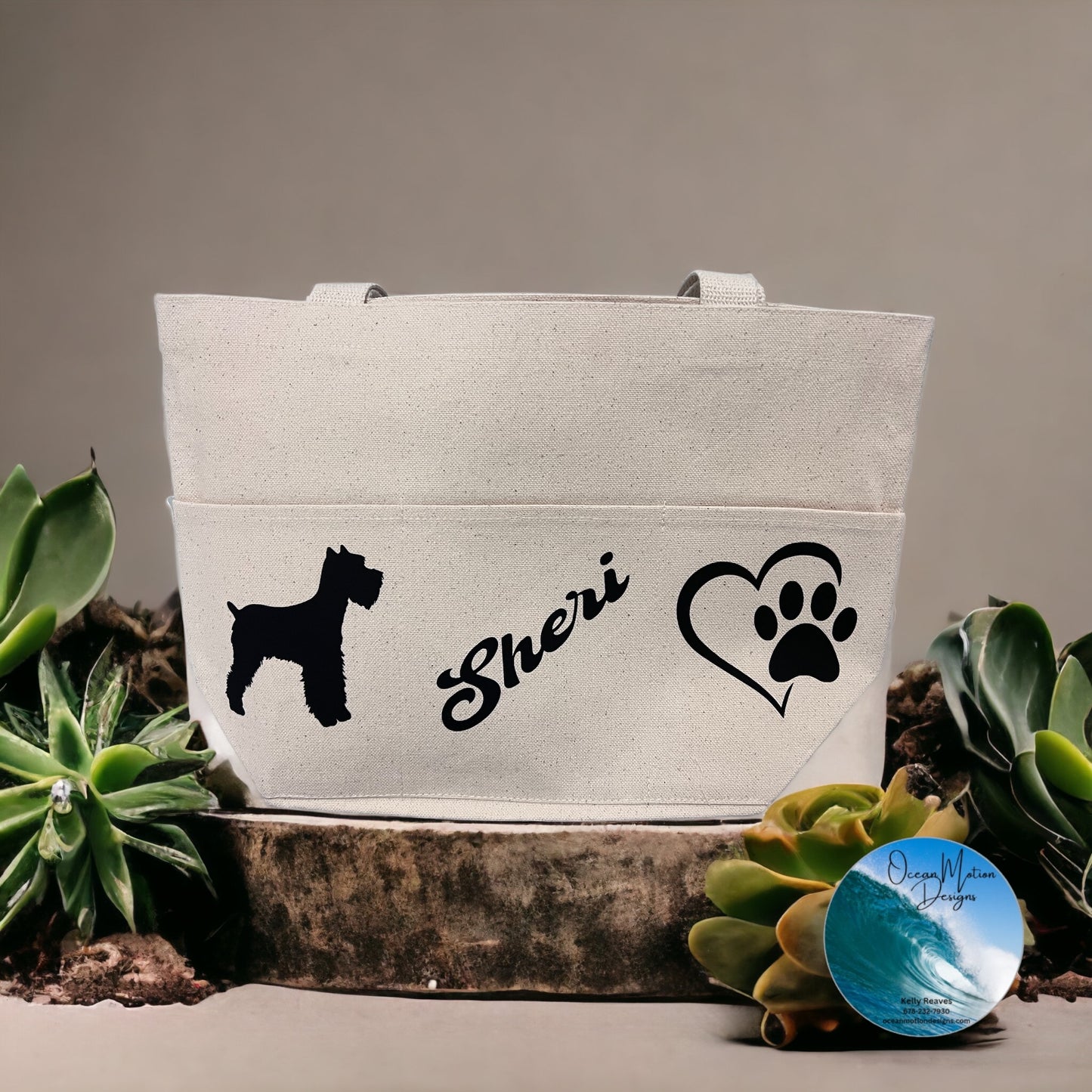 Schnauzer Canvas Tote Bag