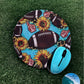 Football / Sunflower Mouse Pad (Round)