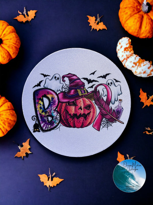 Pumpkin Breast Cancer Mouse Pad (Round)