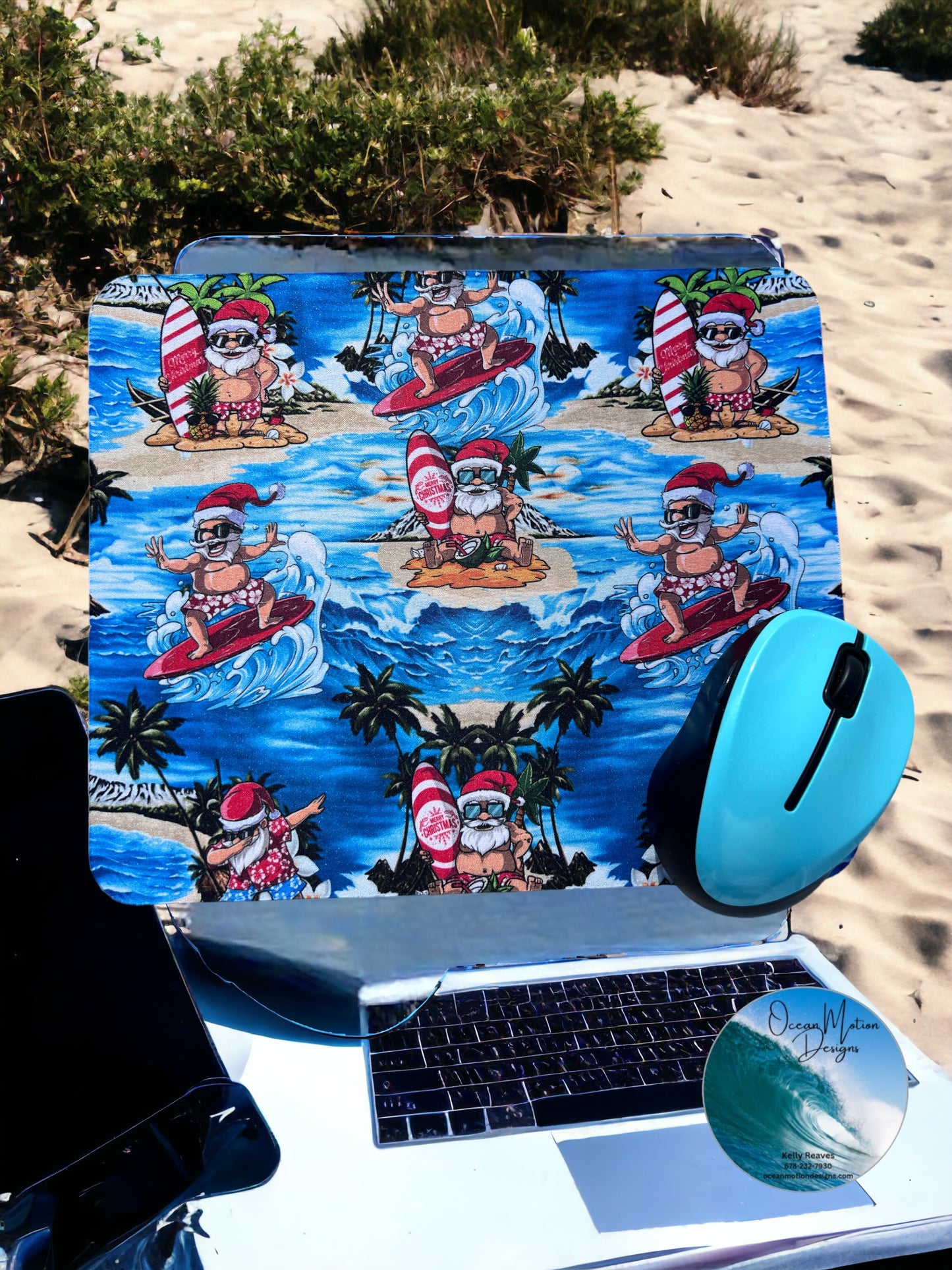 Beach Santa Mouse Pad (Square)