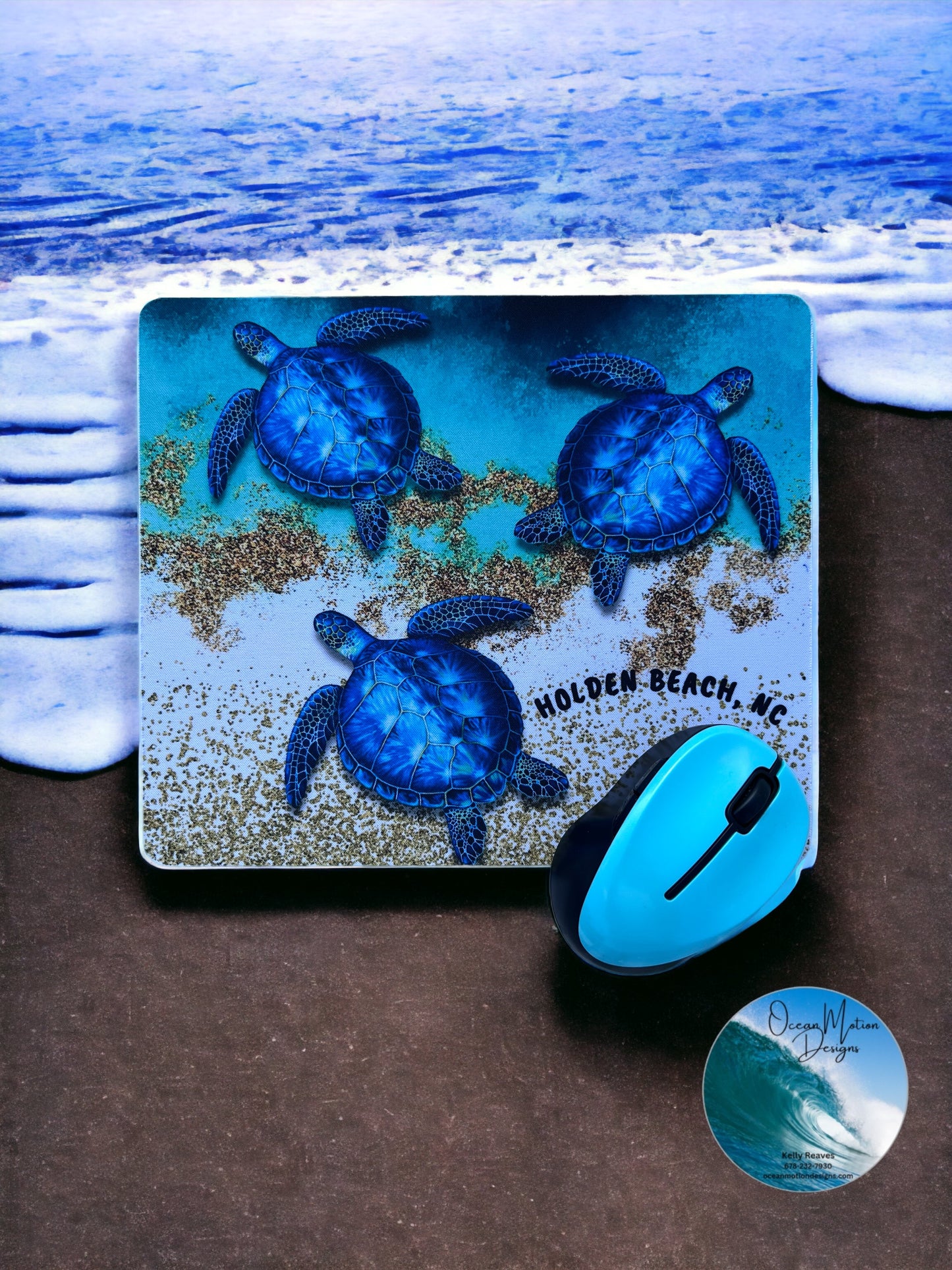 Three Turtles Mouse Pad (Square)