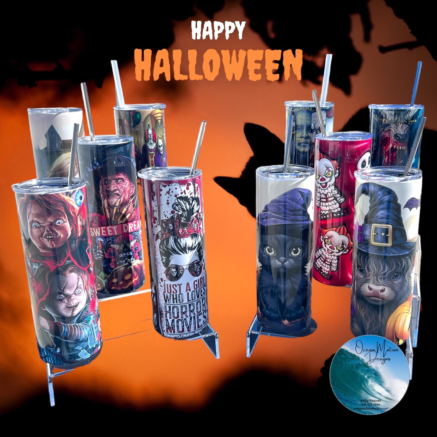 Halloween Sweet Dreams Freddy Tumbler