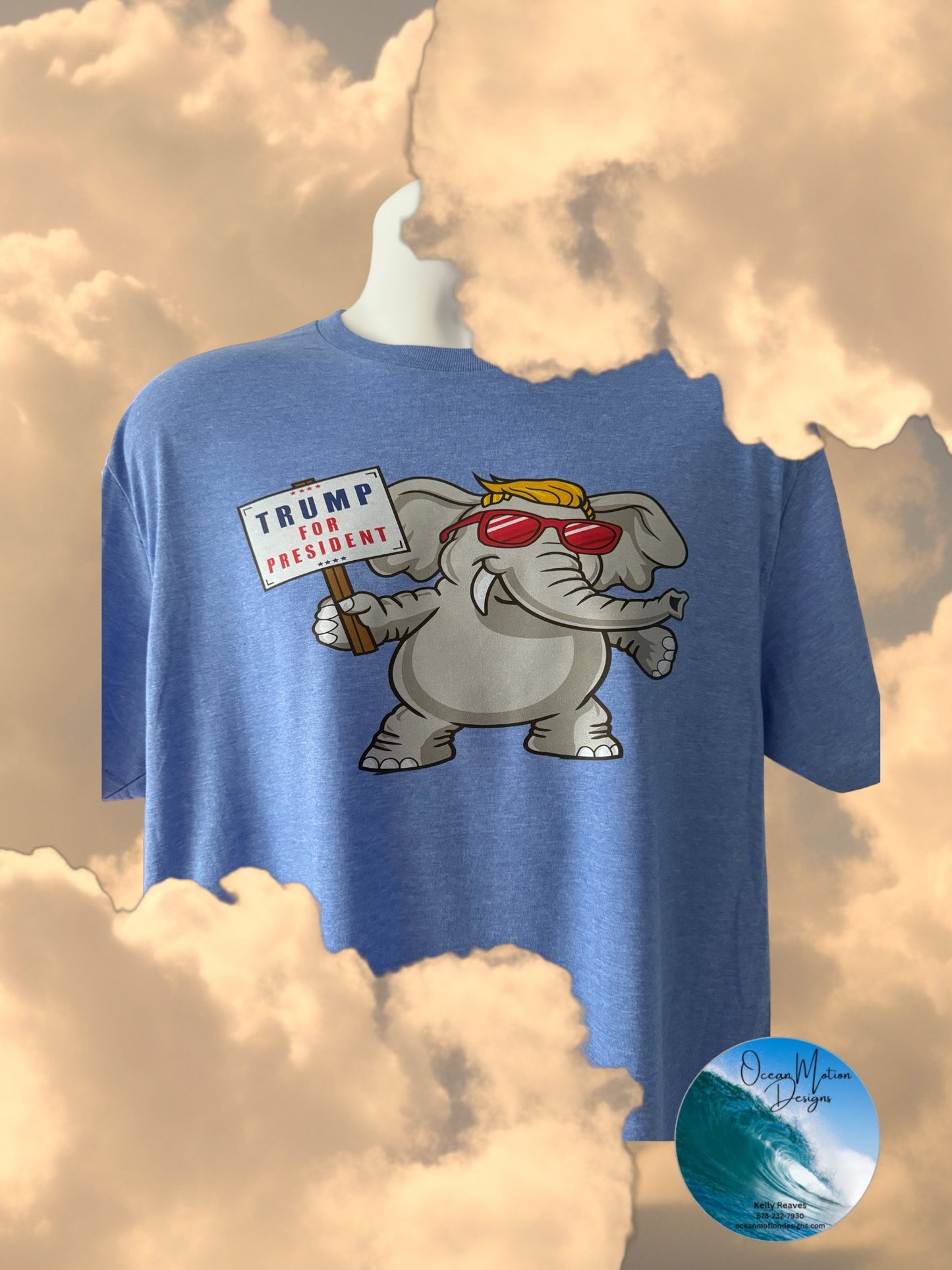 Trump Elephant with Sign