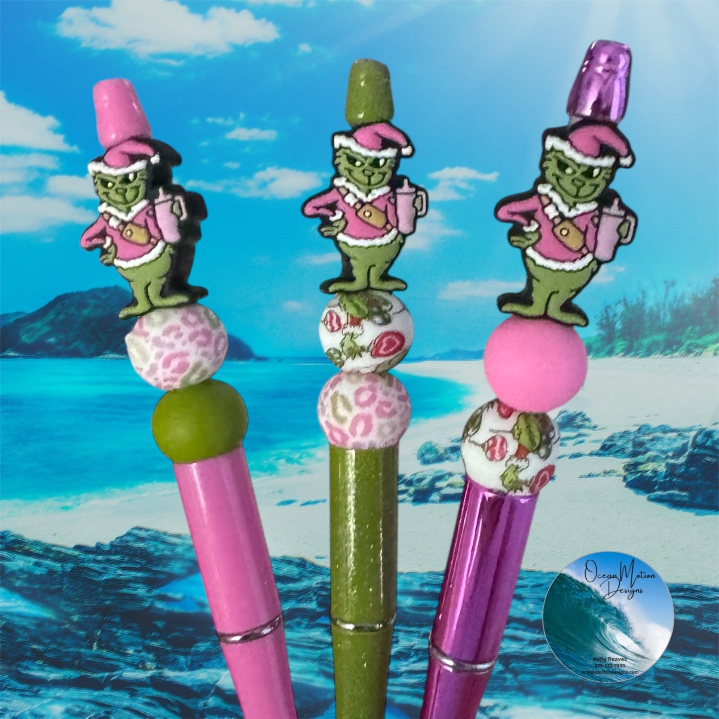 Christmas Beaded Ink Pens