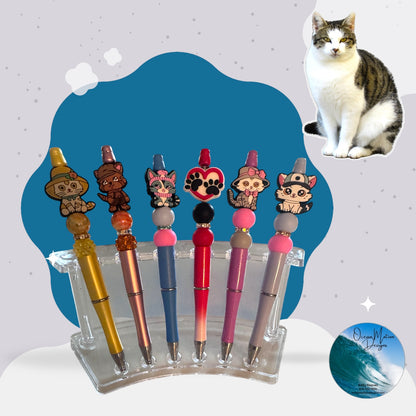 Cat Beaded Ink Pens