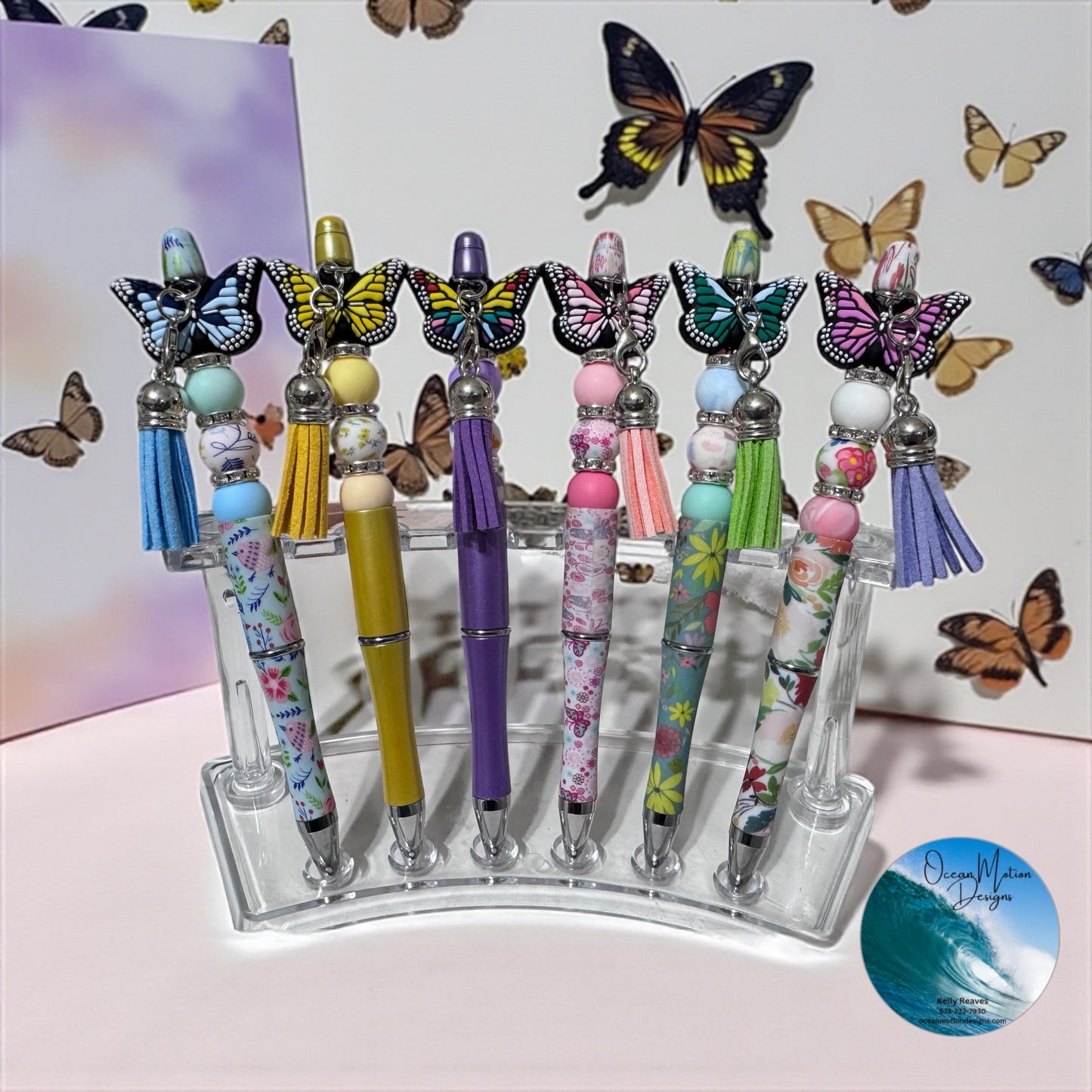 Butterfly Beaded Ink Pens