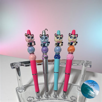 Cat Beaded Ink Pens