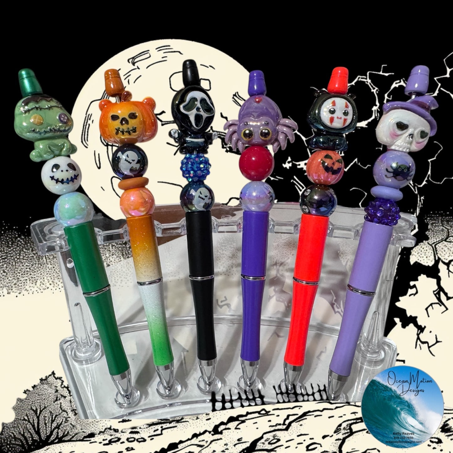 Halloween Beaded Ink Pens