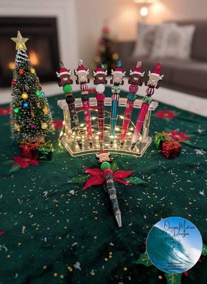 Christmas Beaded Ink Pens