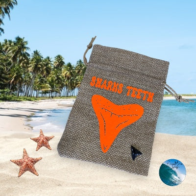 Orange Shark Tooth Bag