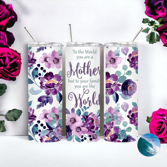 Purple Flower Mother’s Day Tumbler